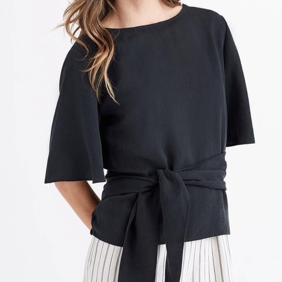 Vetta Wrap Top black NWOT - Picture 4 of 11